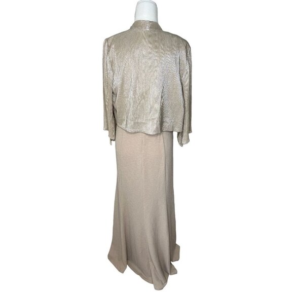 Maya Brooke Womens Formal Maxi Sleeveless Dress with Jacket Size 14 - Picture 4 of 9